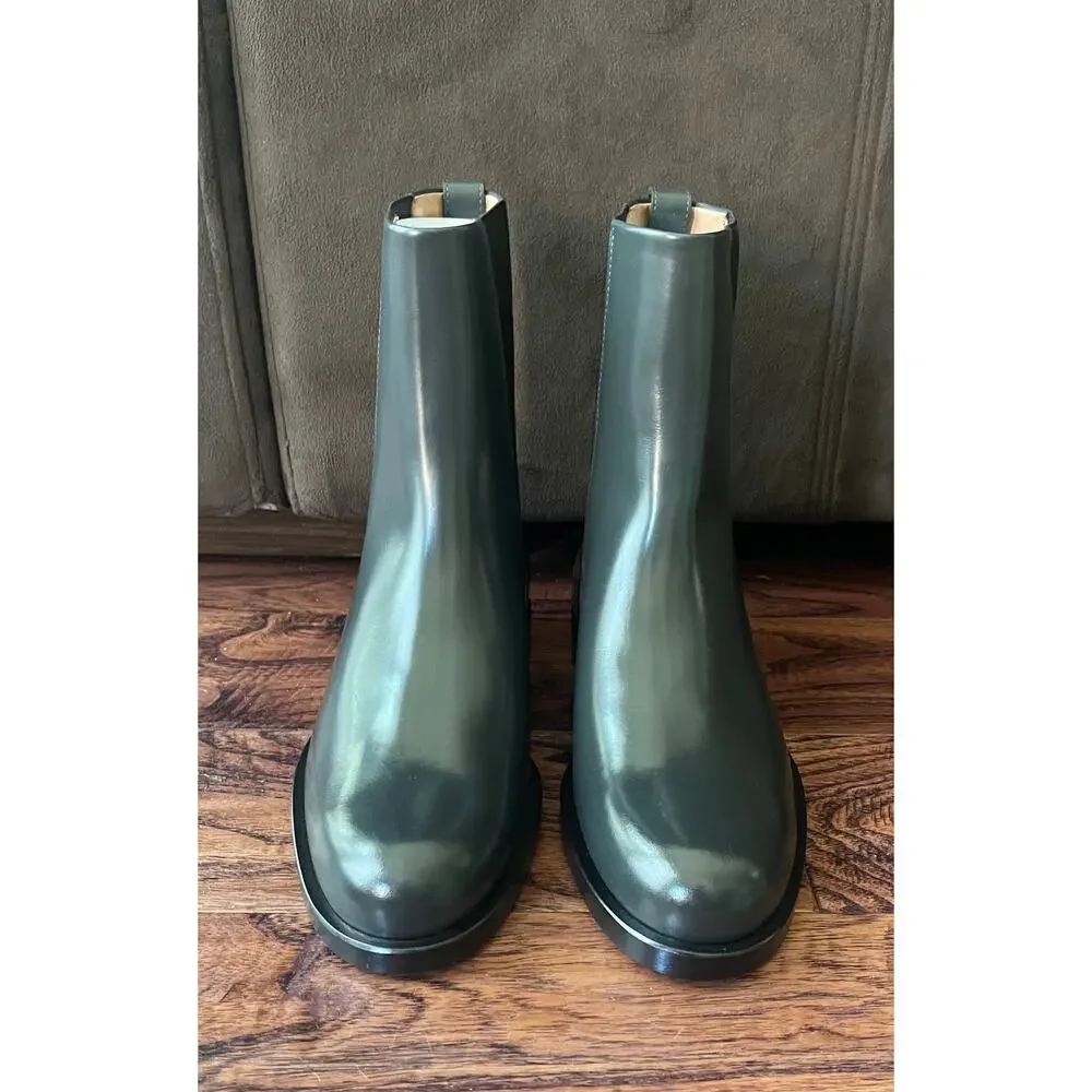$1,500 NIB Bottega Veneta Men's Gray Leather Chelsea Boots Size 6(39)